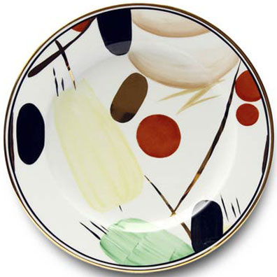 Renouveau Russe dinnerware is inspired by Russian modern art.