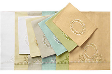 HARVEST LINEN EMBROIDERED HAND GUEST TOWELS | Gracious Style