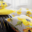 Cotton Sateen Floral Print Yellow Bedding Duvet Cover Shams Pillowcase | Gracious Style