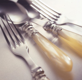 Mother of Pearl Antoinette Pompadour Flatware | Gracious Style