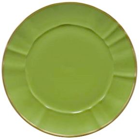 Anna Weatherley Green Charger Presentation Plate Limoges Porcelain Dinnerware | Gracious Style