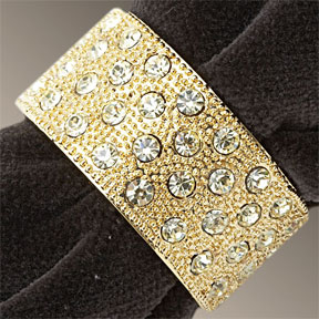 L'Objet Bands Gold Swarovski Napkins Rings | Gracious Style