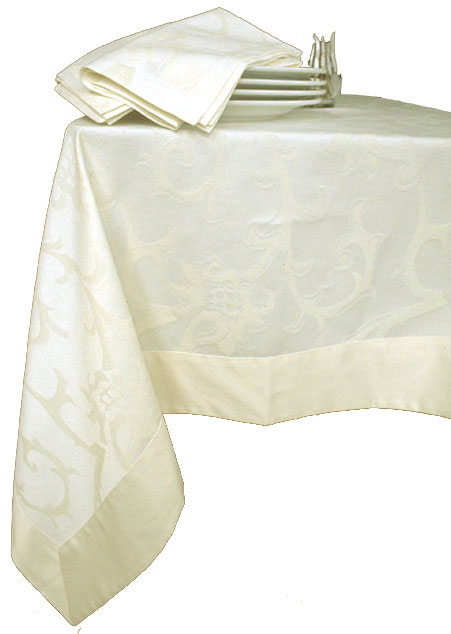 Blossom Cotton/Polyster Damask Tablecloth