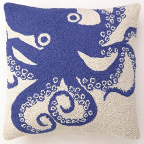 Blue Octopus Sea Life Hook Pillows | Gracious Style