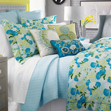 1891 by Sferra Broadway Bedding Aquamarine Duvet Covers Shams | Gracious Style