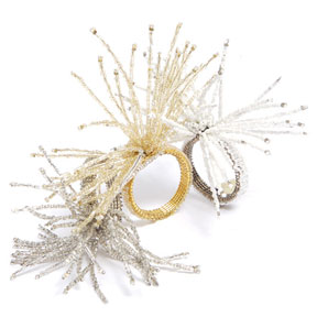 Kim Seybert Burst Beaded Napkin Rings | Gracious Style