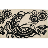 Trina Turk Butterfly Hook Rugs Black Green Orange Pink | Gracious Style