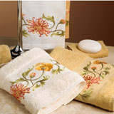 Chrysanthemum Absorbent Embroidered Towels | Gracious Style