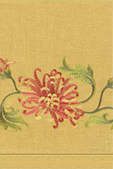 Chrysanthemum Embroidered Linen Hand Towels | Gracious Style