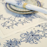 Embroidered Copenhagen table linens | Gracious Style