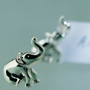 Ercuis Elephant Silverplated Place Card Holders France | Gracious Style