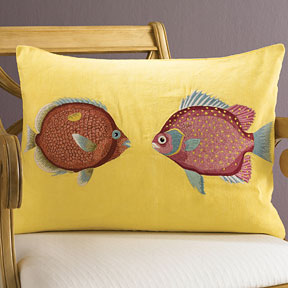 Sferra Fish Linen Pillows | Gracious Style