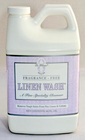 Le Blanc Fragrance Free Linen Wash Official Retailer cleaning and stain remover for fine linens | Gracious Style