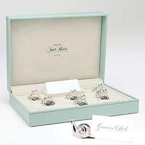 Ercuis Frog Grenouille Silverplated Place Card Holders France | Gracious Style