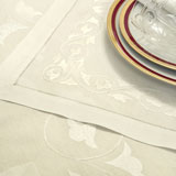 Embroidered Ginkgo table linens | Gracious Style