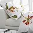 Printed Lillies Cotton Sateen Bedding Duvet Cover Shams Pillowcase | Gracious Style