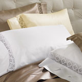 Sferra Harlow Sheets Pillow Cases 590 Count Lace Border | Gracious Style