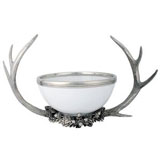 Horn Acorn Ceramic Bowl Pewter Vagabond House  | Gracious Style