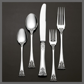 Vera Wang Imperial Scroll Flatware Sterling Silver 5 Piece | Gracious Style