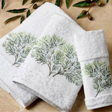 Anali Juniper Embroidered Bath Hand Finger Towels | Gracious Style