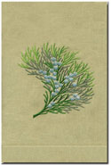 Tulip Embroidered Linen Hand Towels | Gracious Style