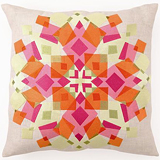 Trina Turk Kaleidoscope Pillows Orange Red Blue Green | Gracious Style