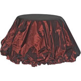 Taffeta table linens in burgundy holiday | Gracious Style