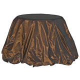 Taffeta table linens in chocolate holiday | Gracious Style