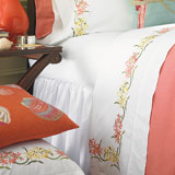 Sferra Largo Embroidered Border Bedding Sheets | Gracious Style