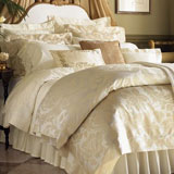 Sferra Leily Duvet Covers Shams champagne damask Italian bedding | Gracious Style