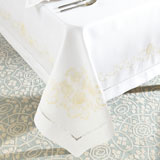 Sferra Liliana Embroidered Italian Table Linens Tablecloths Napkins Placemats | Gracious Style