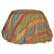 Taffeta table linens stripes blue red green copper | Gracious Style