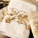 Nightingale Absorbent Terry Embroidered Towels | Gracious Style
