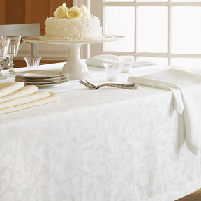Sferra Orchard Easy Care Table Linens Tablecloths Napkins | Gracious Style