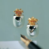 Ercuis Pineapple Silverplated Place Card Holders France | Gracious Style
