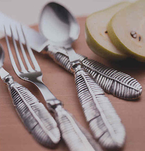 Plume Flatware Silver Plated Sculptured Mariposa | Gracious Style