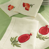 Sferra Embroidered Pomegranate Napkins Pure 100% Linen | Gracious Style