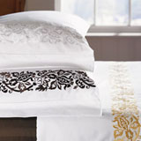 Sferra Saxon Embroidered Sheets 406 thread count Percale | Gracious Style