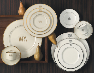 Pickard Signature Monogram China Official Retailer Gold | Gracious Style