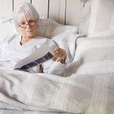 Libeco Sisco Linen Bedding Gray Oyster Stripe | Gracious Style
