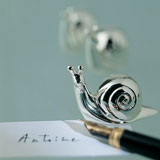 Ercuis France Snail Escargot Silverplated Place Card Holders France | Gracious Style