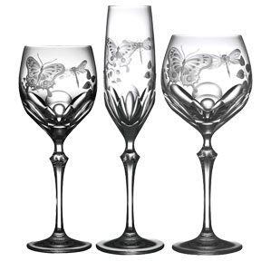 Varga Art Springtime crystal glassware champagne flute Gracious Style