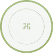 Raynaud Tropic monogrammed dinnerware plate in Green