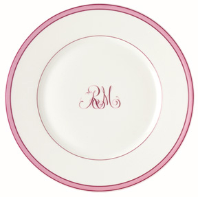 Monogrammed china dinnerware Tropic French Limoges Porcelain | Gracious Style