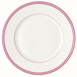 Raynaud Tropic monogrammed dinnerware plate in pink