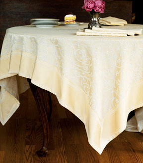 Waltz Easy Care Damask Table Linens Tablecloths Napkins | Gracious Style