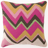 Trina Turk Zig Zag Pillows Blue Pink | Gracious Style