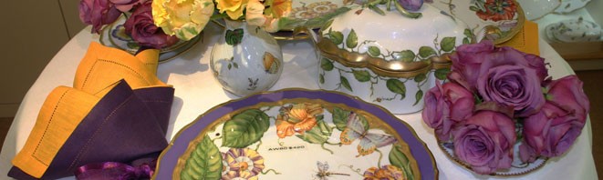 Decorating with Botanicals: Anna Weatherley Handpainted Dinnerware