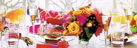 Kim Seybert’s Colorful Tabletop for House Beautiful