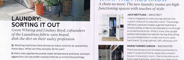 The Laundress and LeBlanc Clean Up in Elle Decor